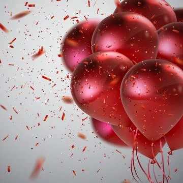 Realistic glossy balloons Stock Illustration