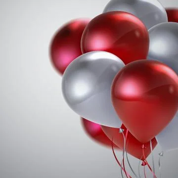 Realistic glossy balloons Stock Illustration