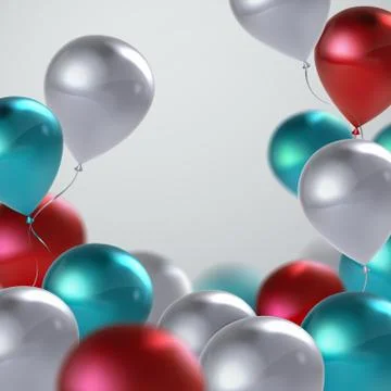 Realistic glossy balloons Stock Illustration