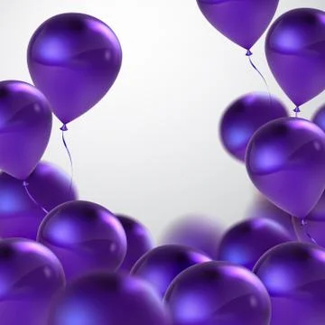 Realistic glossy balloons Stock Illustration