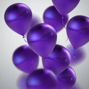 Realistic glossy balloons Stock Illustration