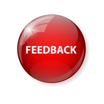 Realistic Glossy Feedback Computer Icon  Button Vector Illustrat Illustrazione stock