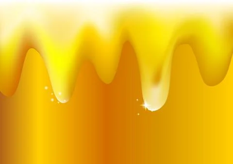 Realistic glowing honey. Abstract golden background. イラスト素材