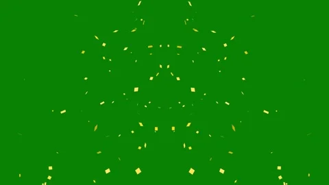 Realistic Gold Confetti Explosion Loop Isolated on Green Screen Chroma Key .. Stock-Footage 346243382