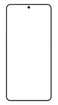 Realistic gold smartphone empty screen frame overlay mockup. Mobile phone Stock Illustration