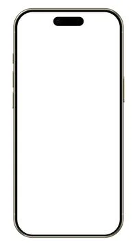 Realistic gold smartphone empty screen frame overlay mockup. Mobile phone イラスト素材