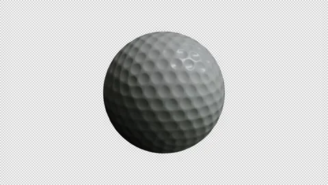 Realistic Golf Ball In Looped Rotation, Photoreal GolfBall Spinning In Seamlessl Stock Footage 160058087