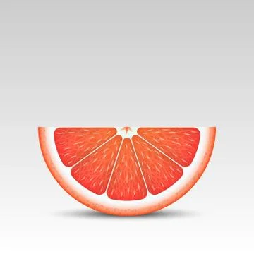 Realistic grapefruit slice Illustrazione stock
