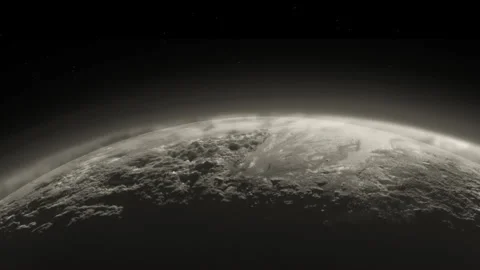 Realistic graphic animation of the surface of Pluto - Full hd - ProRes Stock Footage 184908765