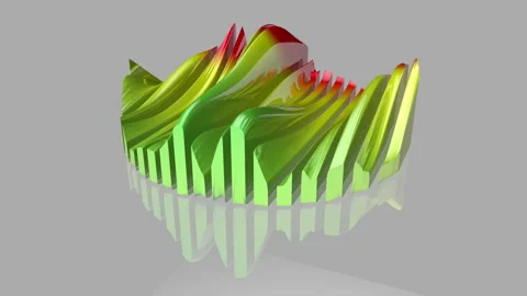 Realistic graphic wave sound effect - 4k - ProRes Stock Footage 147014269