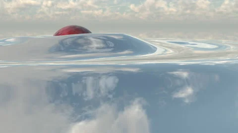 Realistic graphical animation of a sphere in water - 4k - ProRes Stock Footage 146231605