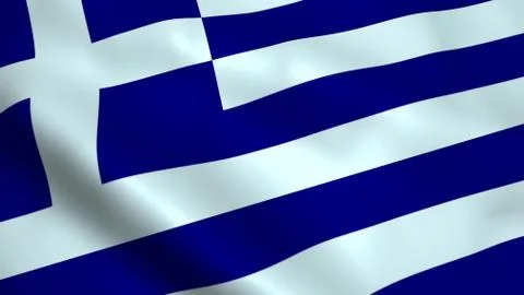 Realistic Greece flag Stock Illustration