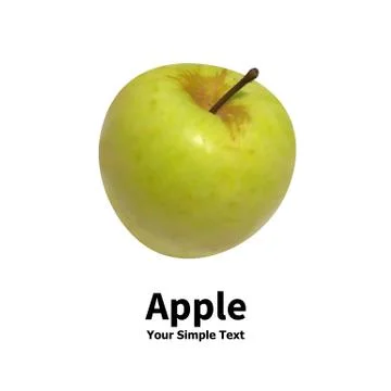 Realistic green apple Stock Illustration