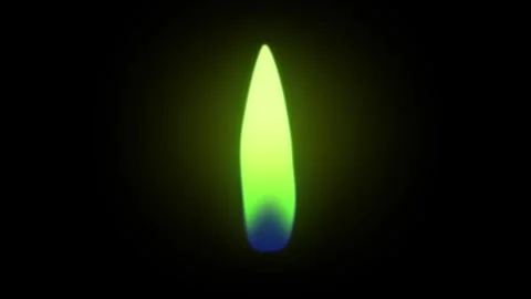Realistic Green Fire Effect on Black Background Stock Footage 316016330
