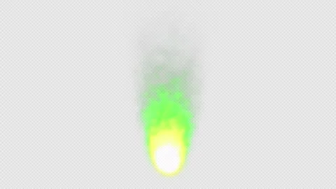 Realistic Green Fireball Flame 4K Seamless Loop Transparent Alpha Video stock 333099953