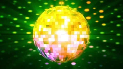 Realistic green light ball on the stage Stock Footage 165933994
