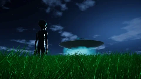 Realistic Grey Alien ET Extraterrestrial Video stock 106828164