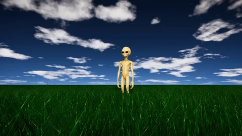 Realistic Grey Alien ET Extraterrestrial Video stock 106828513