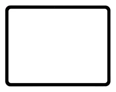 Realistic grey horizontal tablet empty screen frame overlay mockup. Mobile pad Stock-Illustration