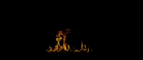 Realistic Ground Fire Flames with Intense Burning Effect Stock Footage 340073257