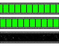 Film Strip Frame Or Border Set Photo Cinema Or Movie Negative