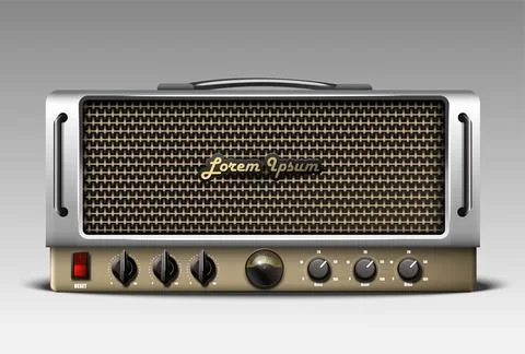 Realistic guitar combo amp. Vector. Stock Illustration