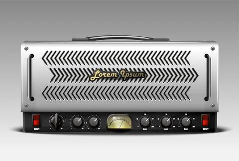 Realistic guitar combo amp. Vector. Stock Illustration