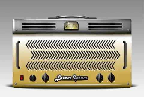 Realistic guitar combo amp. Vector. Stock Illustration