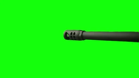 Realistic Gun Muzzle Smoke and Vapor on Green Screen Stock Footage 325411634