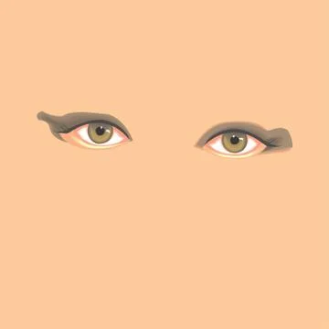 Realistic hand drawn eyes in vector Stock Illustration