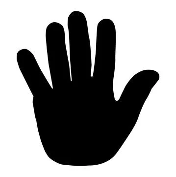 Realistic hand stop vector icon isolated on white background Stock Illustration