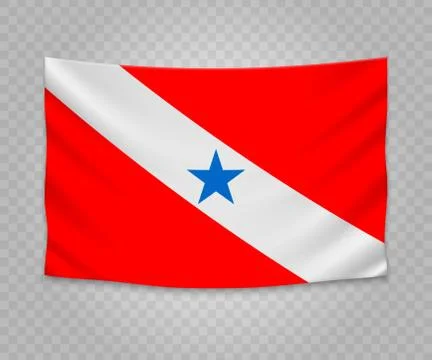 Realistic hanging flag イラスト素材