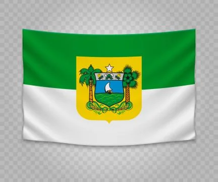 Realistic hanging flag Иллюстрация