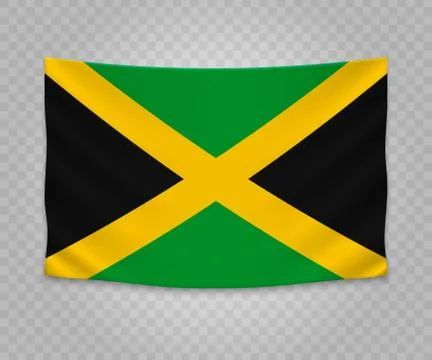 Realistic hanging flag Stockillustratie
