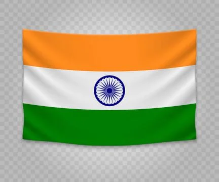 Realistic hanging flag Stock-Illustration