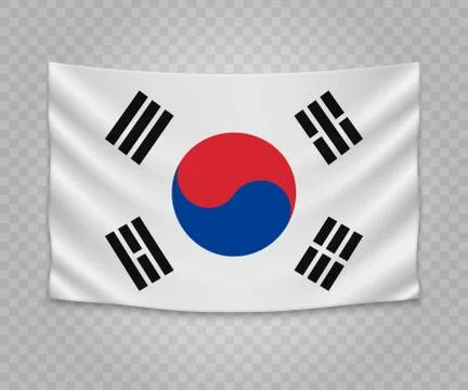 Realistic hanging flag Stock-Illustration