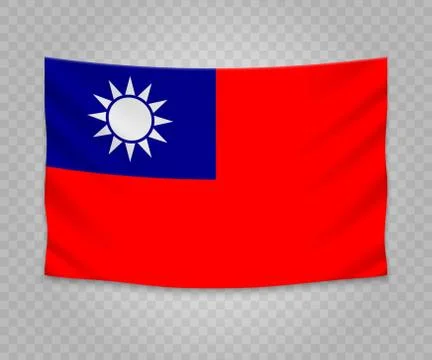Realistic hanging flag Stockillustratie