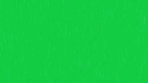 Realistic heavy rain rainfall shower drops falling on green screen background Stock Footage 280239010