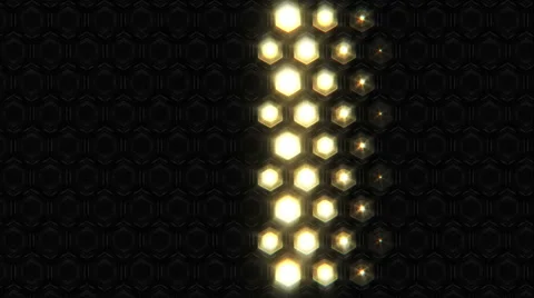 Realistic Hexagon Floodlight 4 animations Stock Footage 46068874