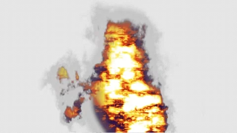 Realistic high quality fire effect video, featuring transparent flames Stock Footage 317379693