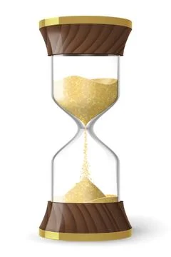 Realistic hourglass clock Illustrazione stock