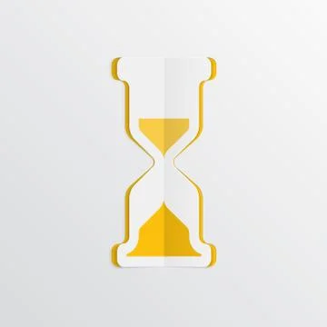 Realistic hourglass design element. Stock Illustration