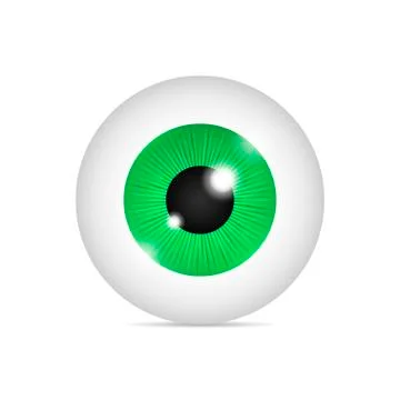 Realistic human eyeball Stock Illustration