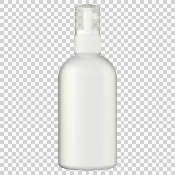 Realistic Hydrogel Bottle 3D Rendering Mockup Template Stock Illustration