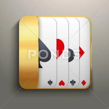 Realistic icon deck of playing cards for casino Stock Illustration