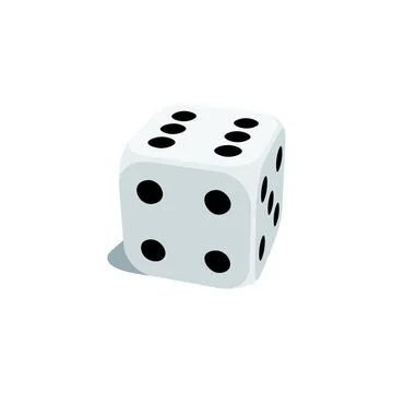 Realistic icon dice, cube for the game. Vector illustration eps 10 Stock Illustration