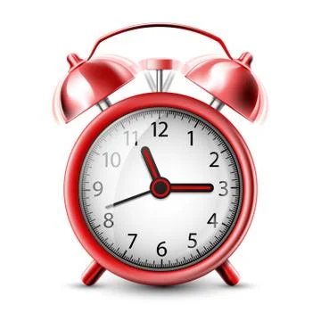 Realistic Icon ringing alarm clock. Isolated on white background 스톡 일러스트