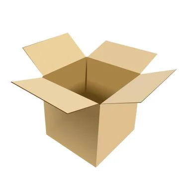 Realistic illustration of box Stock Illustration