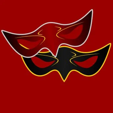 Realistic illustration of carnivals mask 스톡 일러스트