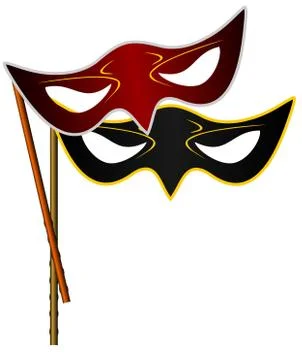 Realistic illustration of carnivals mask 스톡 일러스트
